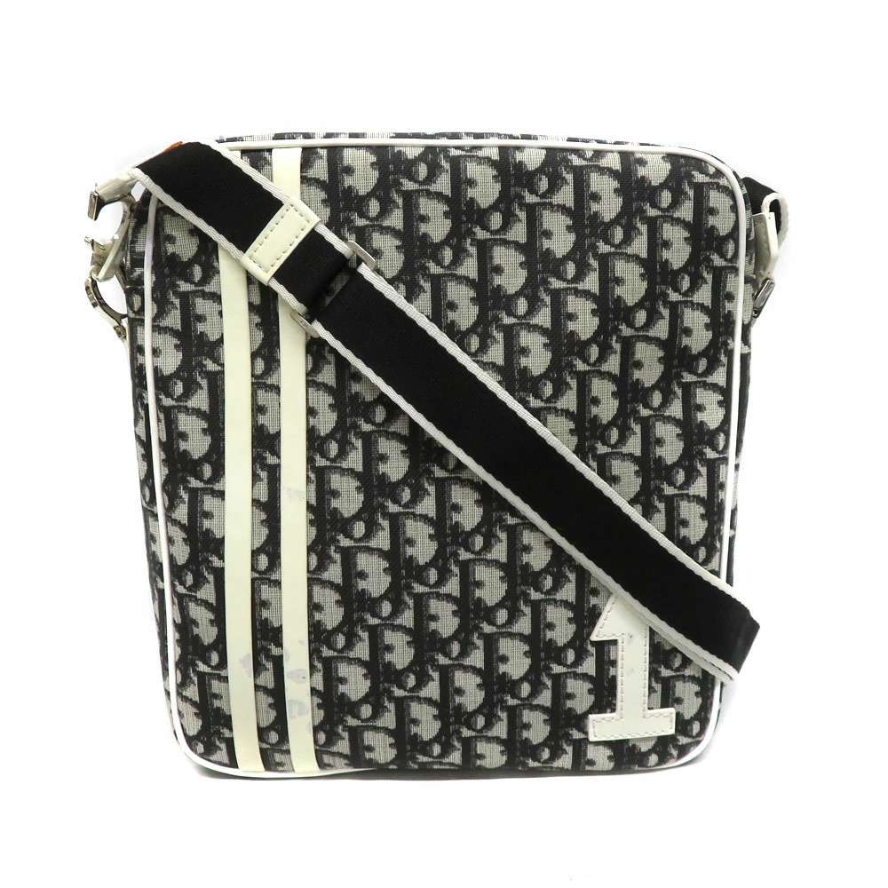 Christian Dior Trotter messenger bag John Galliano iconic black Diorissimo